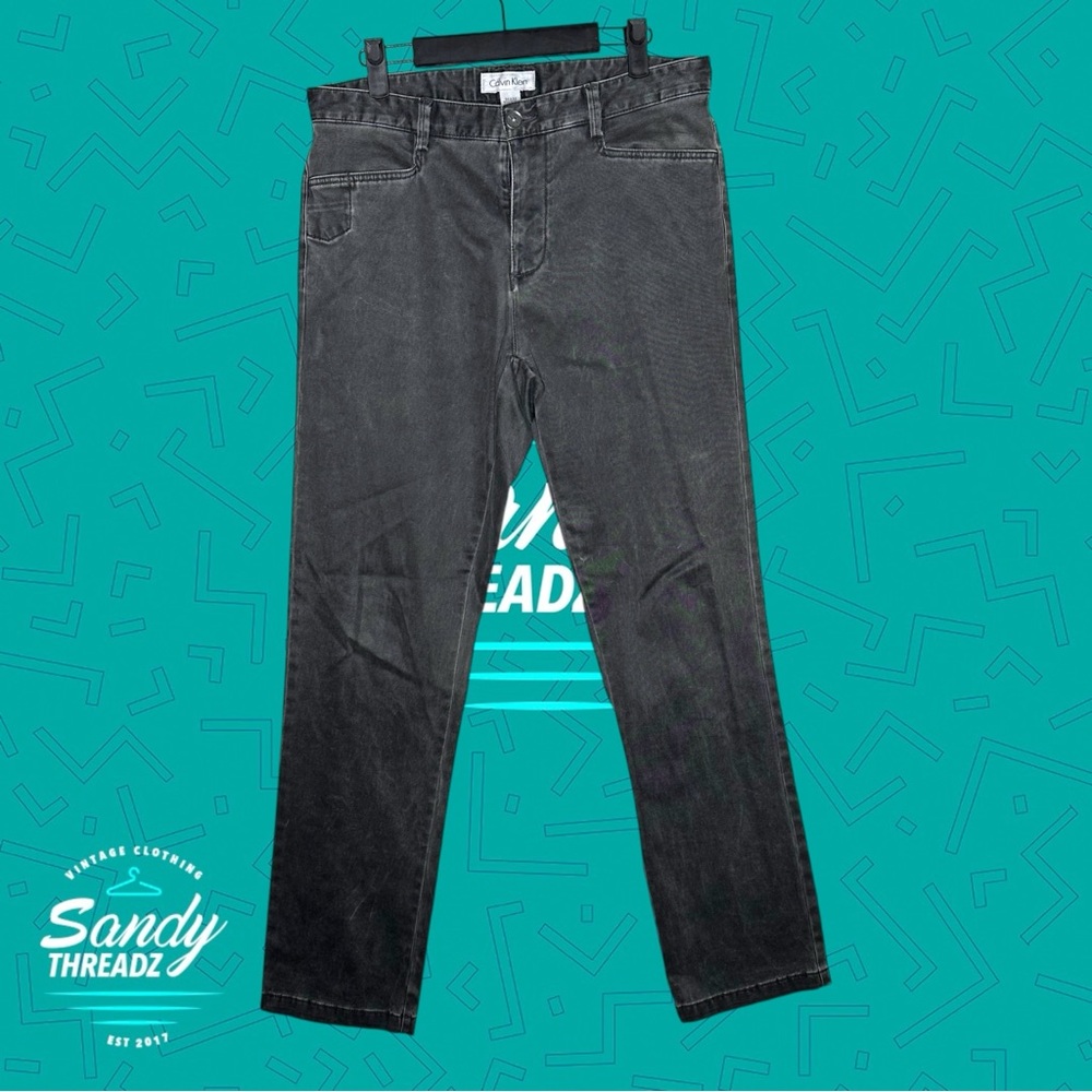 Calvin Klein Gray Suede Jeans - Picture 3 of 6